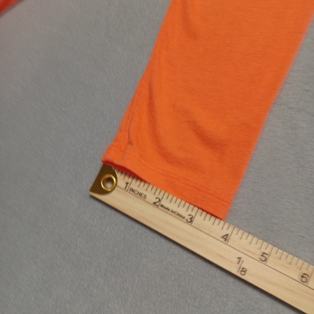 Carole Hochman Heavenly Soft Orange Open Front Sharkbite Hem Cardigan A262492 - Picture 7 of 9